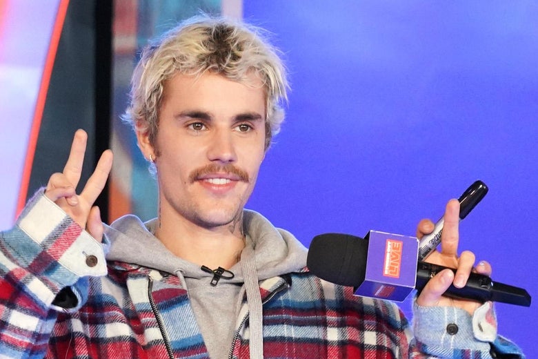 Justin Bieber appears onstage at MTV’s “Fresh Out Live” on Feb. 7, 2020 in New York City. (Photo by Cindy Ord/Getty Images for MTV)