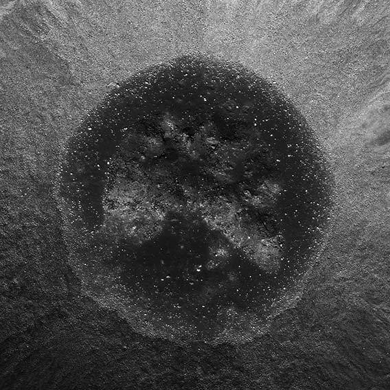 The impact crater Schiaparelli-E on the Moon.