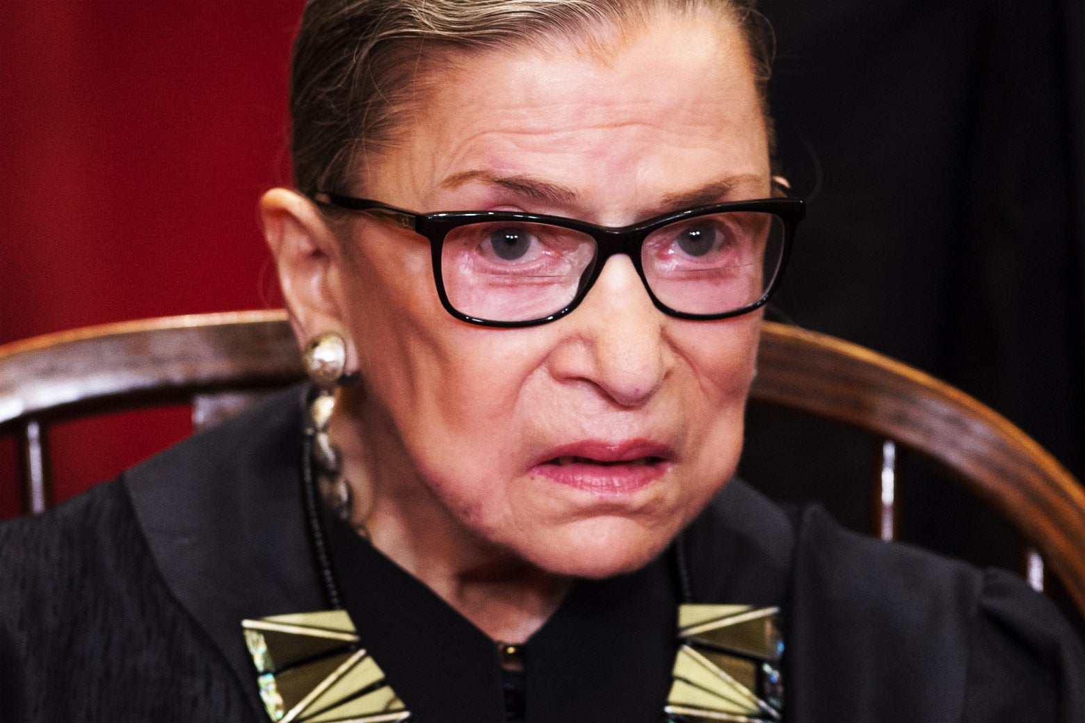Supreme Court Associate Justice Ruth Bader Ginsburg sits for an official photo on June 1. Photo by Saul Loeb/AFP/Getty Images.
