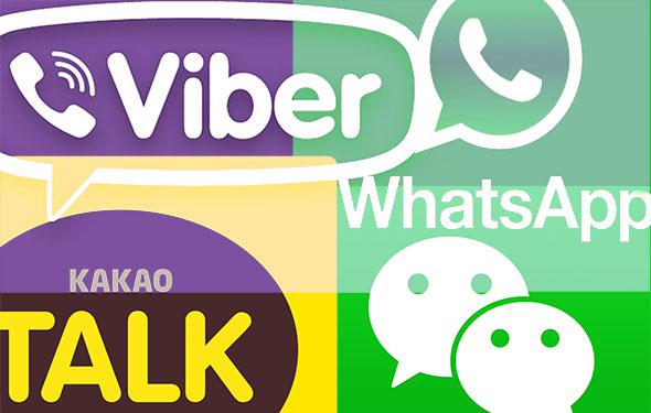 Viber, WhatsApp, WeChat, and Kakao.