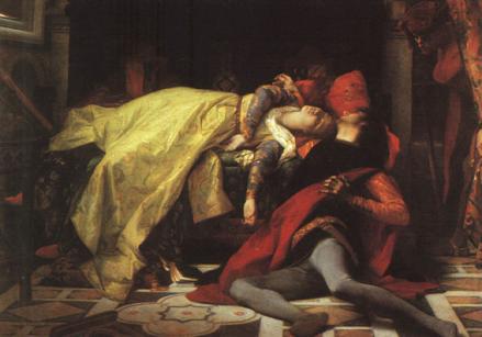 Death of Francesca da Rimini and Paolo Malatesta, by Alexandre Cabanel. Oil on canvas, 1870.