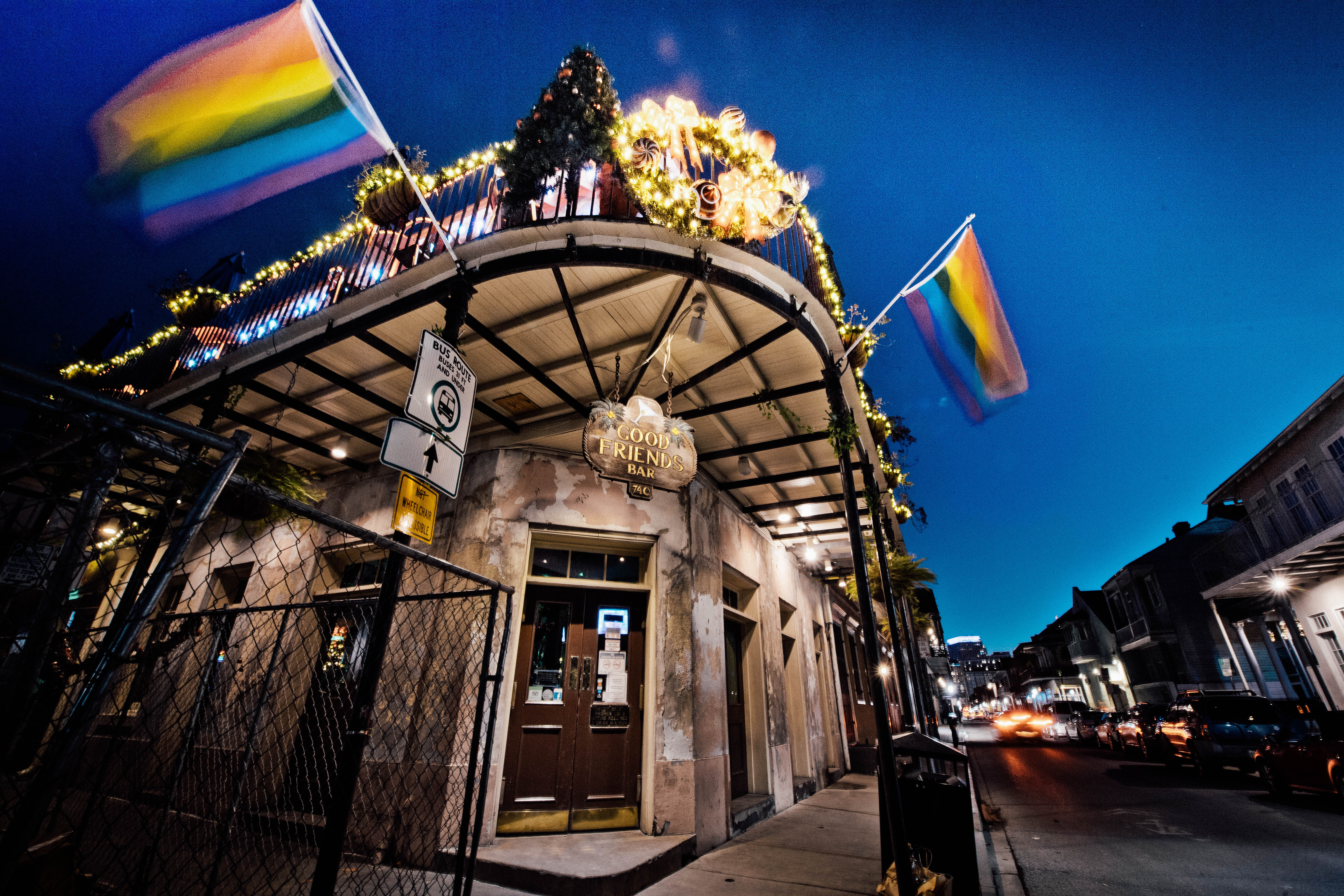 Exterior shot of Good Friends Bar in New Orleans