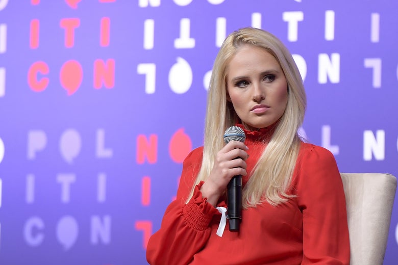 Tomi Lahren speak onstage during the 2019 Politicon at Music City Center on Oct. 26, 2019 in Nashville, Tennessee.