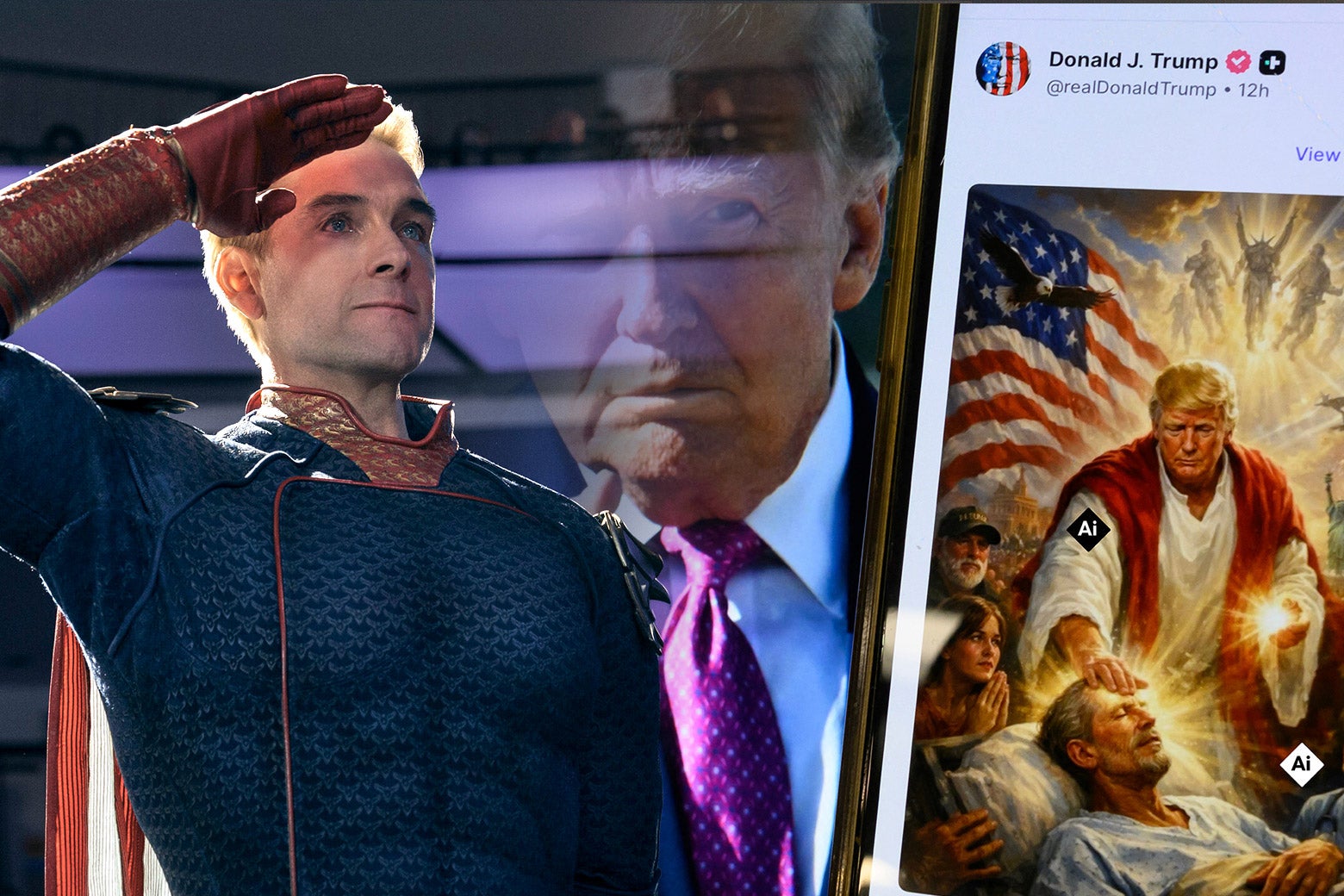 Trump’s Jesus controversy is eerily similar to Homelander’s storyline on The Boys Season 5.