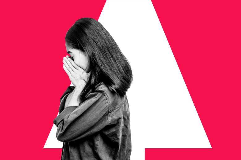An illustration of a young girl crying.