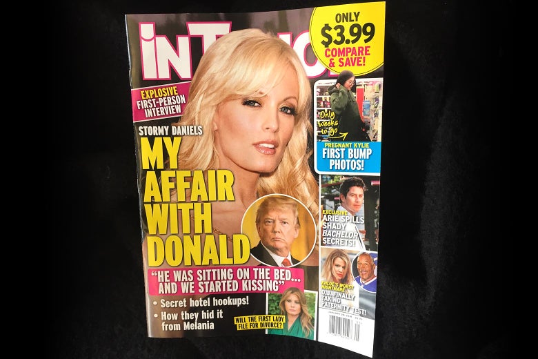 The cover of the latest issue of InTouch, featuring Stormy Daniels.