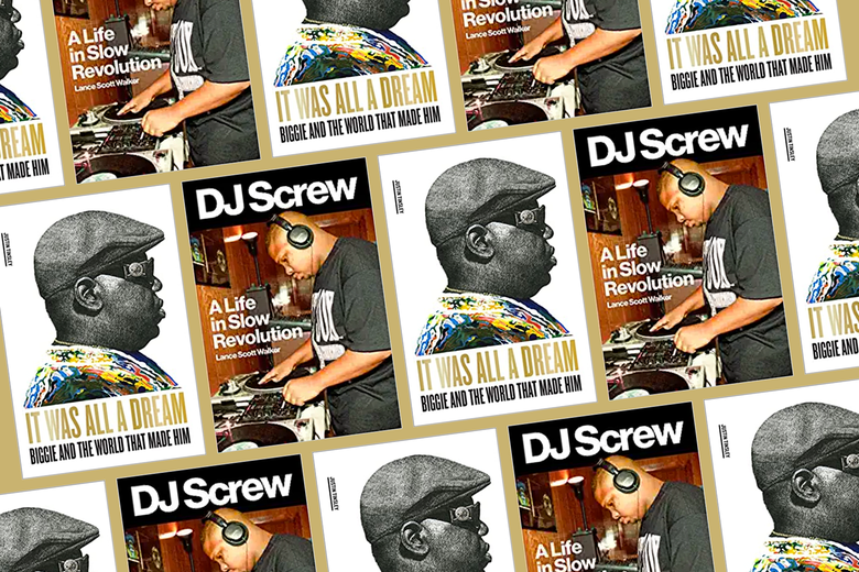 Tiled covers of the DJ Screw and Biggie biographies