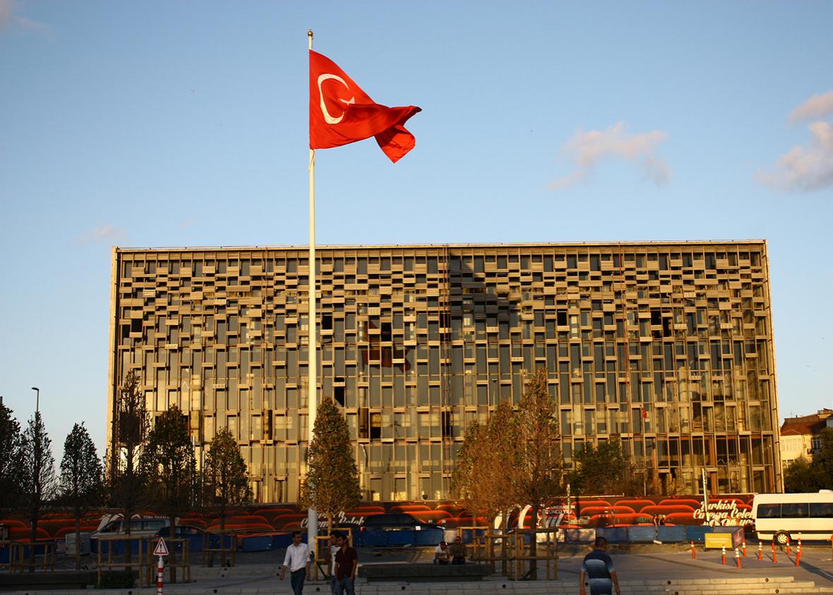 The Ataturk Cultural Center on Taksim Square, considered the center of European Istanbul.