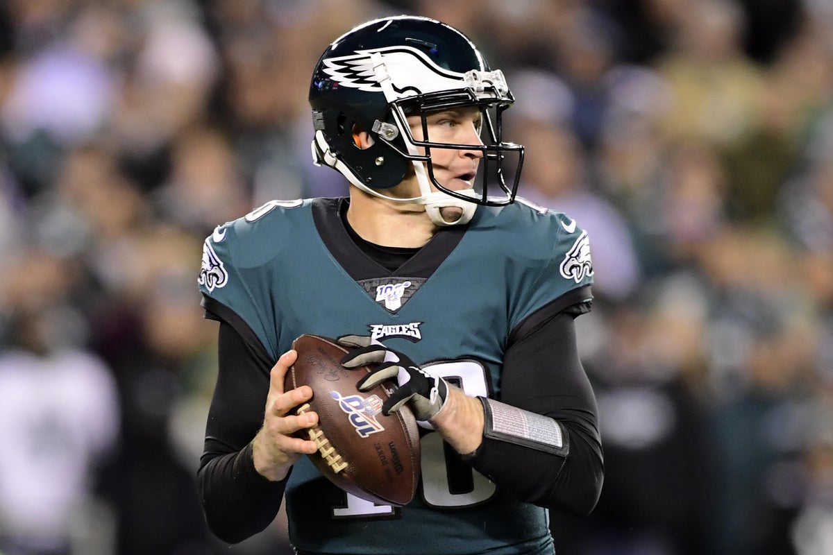 Philadelphia Eagles quarterback Reid Sinnett prior to the National News  Photo - Getty Images