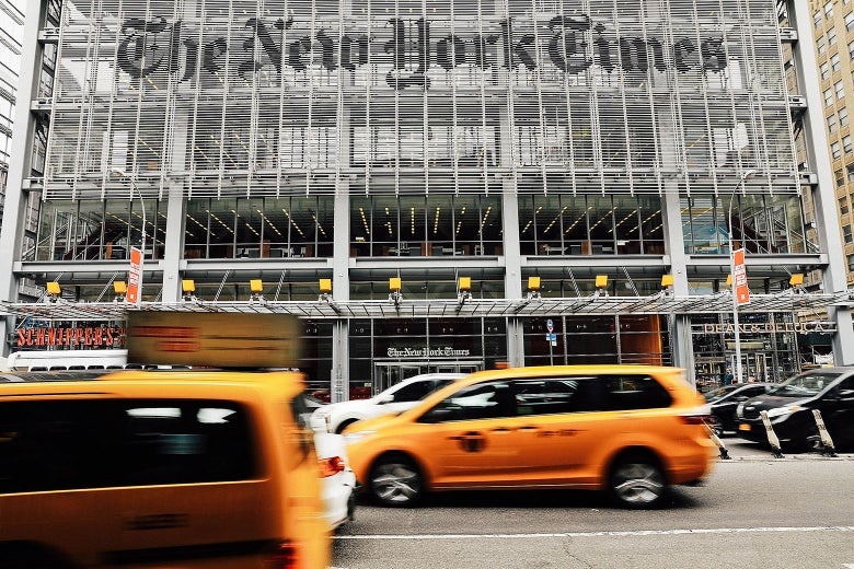 The New York Times headquarters.