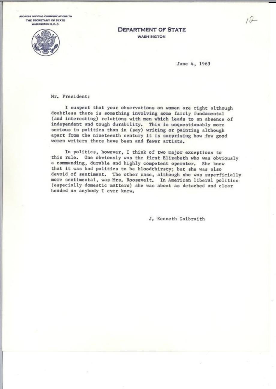 Galbraith Letter