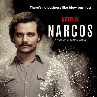 A promotional image for Netflix's Narcos.