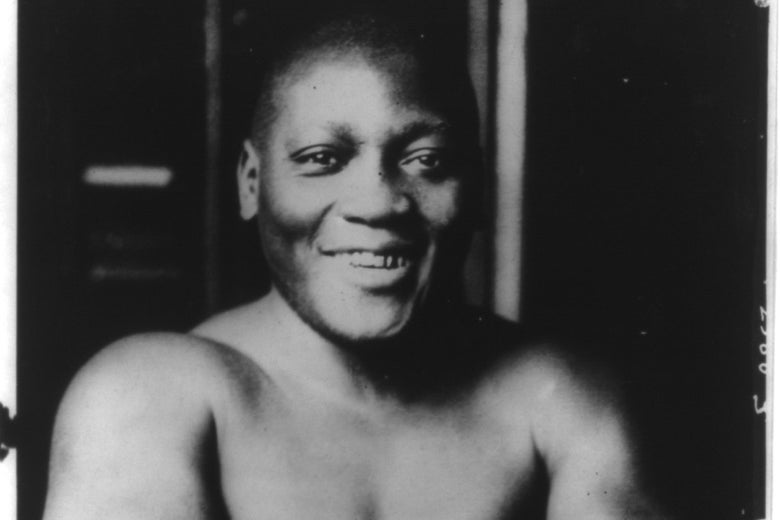 Jack Johnson is seen in this image from 1915.