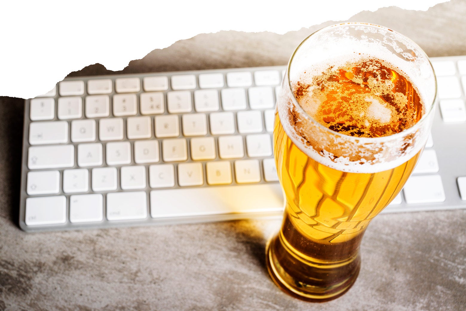 Beer and keyboard.