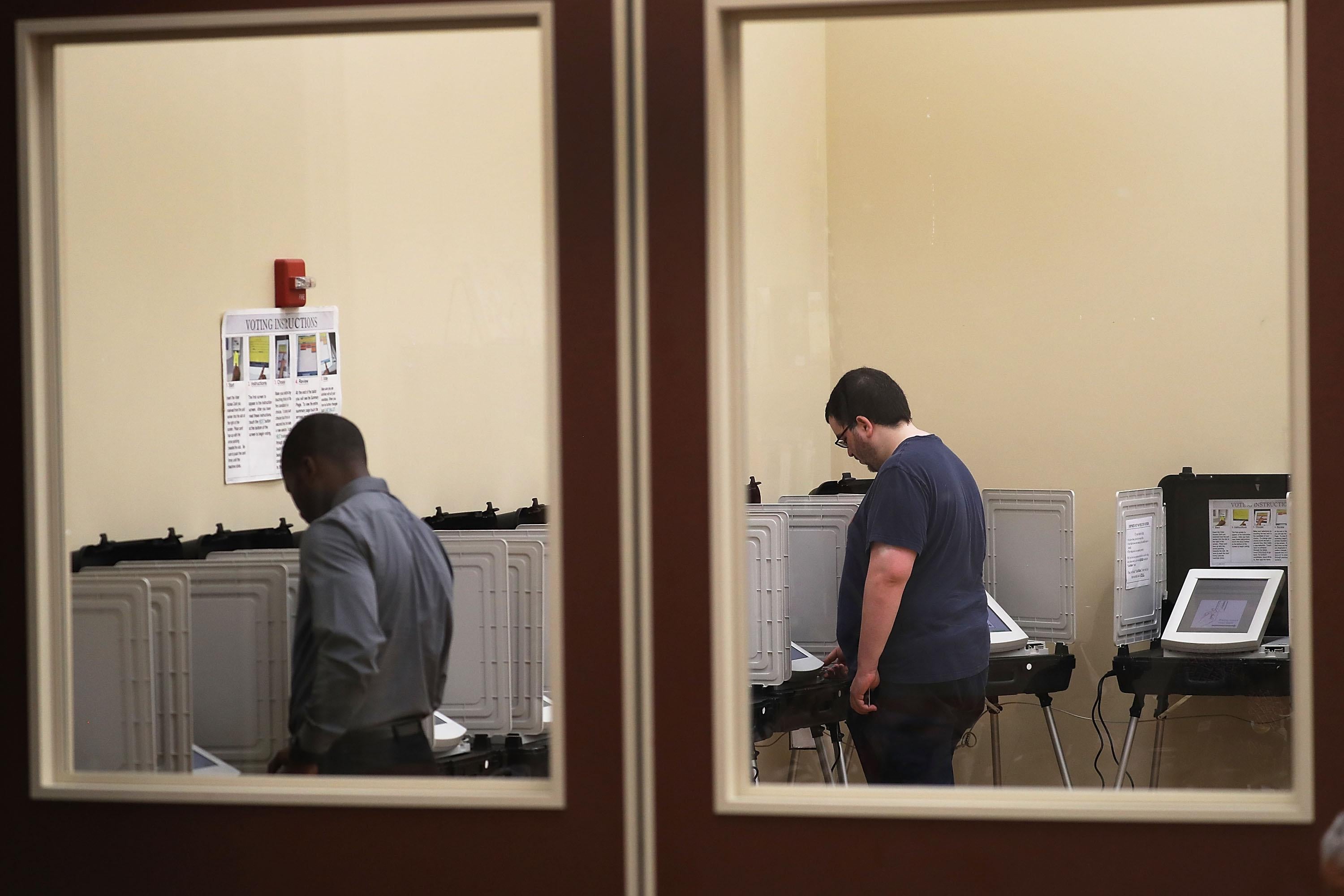 Voters cast their ballots in Georgia.