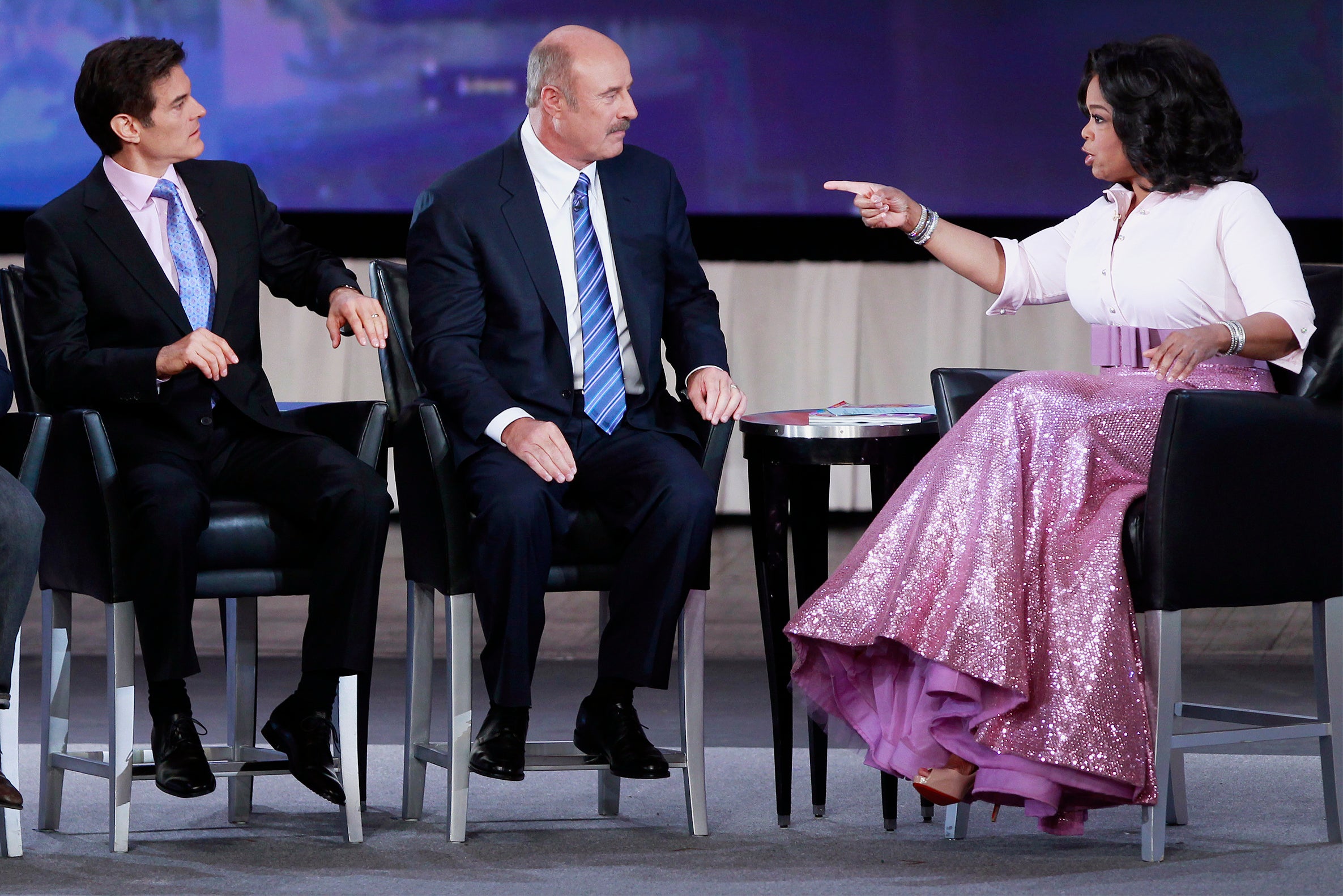 Dr. Oz, Dr. Phil, and Oprah Winfrey at Radio City Music Hall in New York City in 2010.