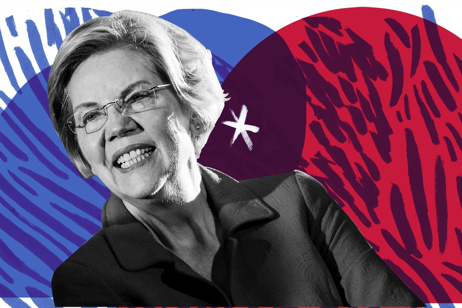 Elizabeth Warren, with that red, white, and blue