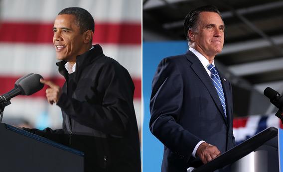 Barack Obama and Mitt Romney.