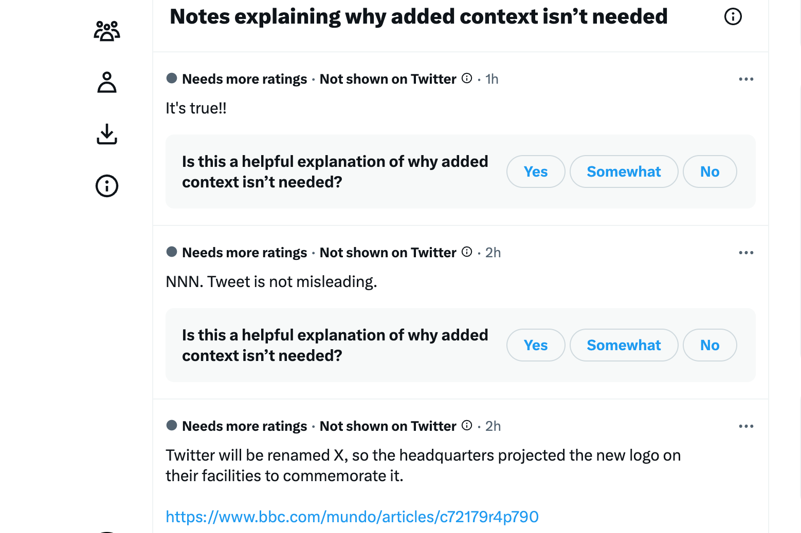 A Community Notes interface screenshot showing Note writers arguing under an Elon Musk tweet