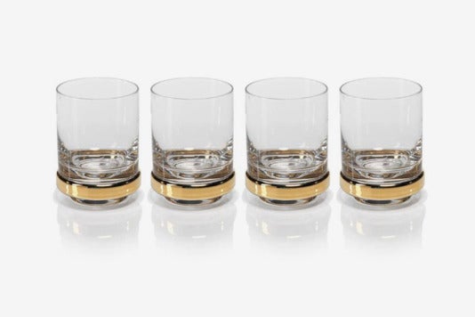 Zodax Artu Set of 4 Double Old Fashioned Glasses.