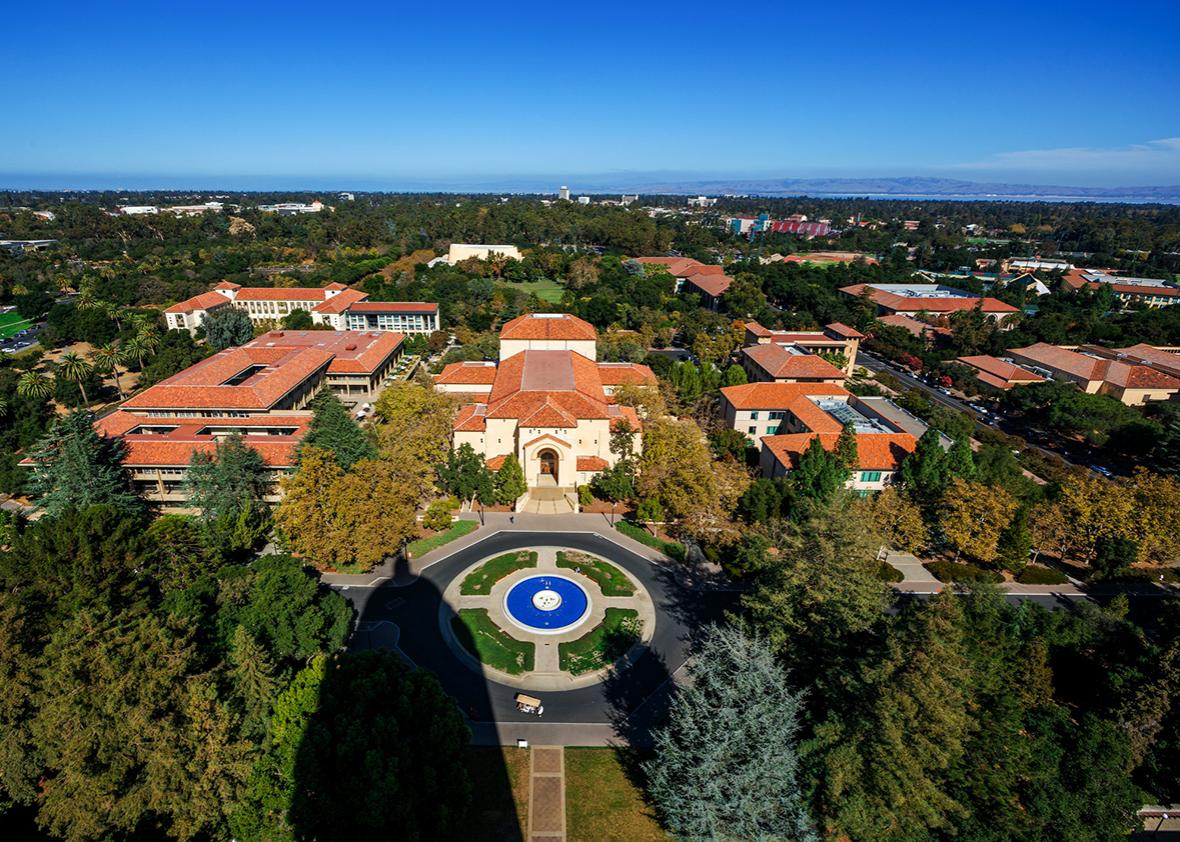 Overhead View of Stanford University.