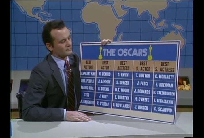 Bill Murray S Saturday Night Live Oscar Predictions From Oh