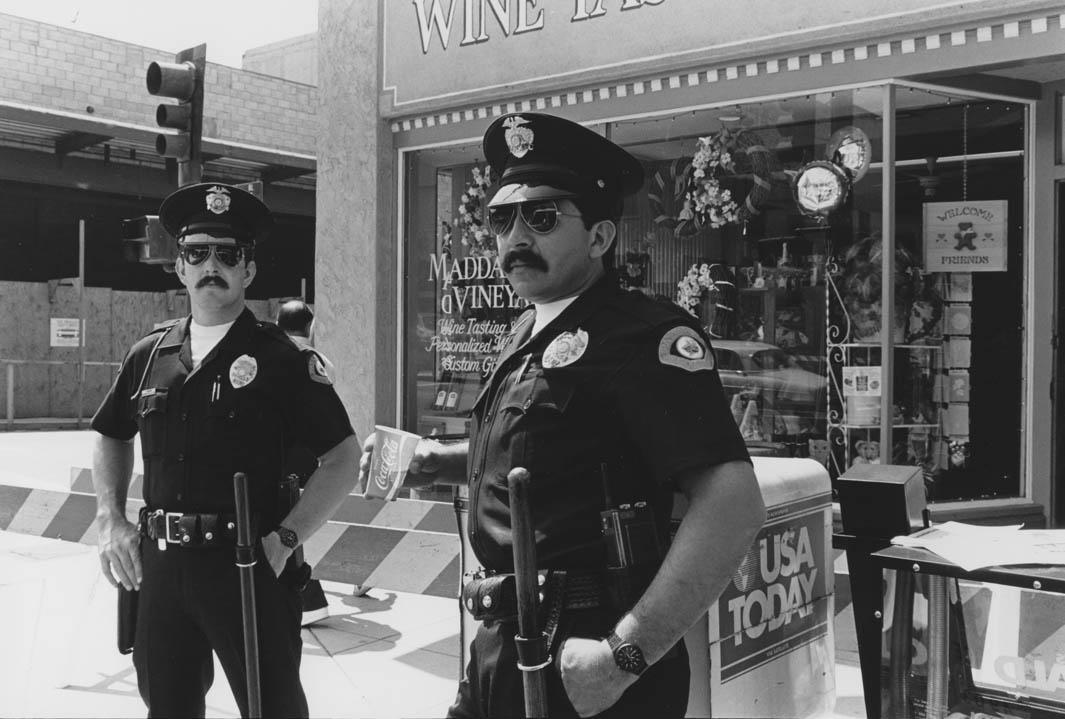6/14/86 Officers Crawford and Uribe, Pasadena Centennial Parade