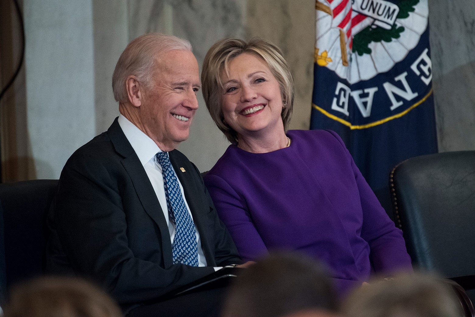 Vice President Joe Biden and former Secretary of State Hillary Clinton on Dec. 8, 2016, in Washington.