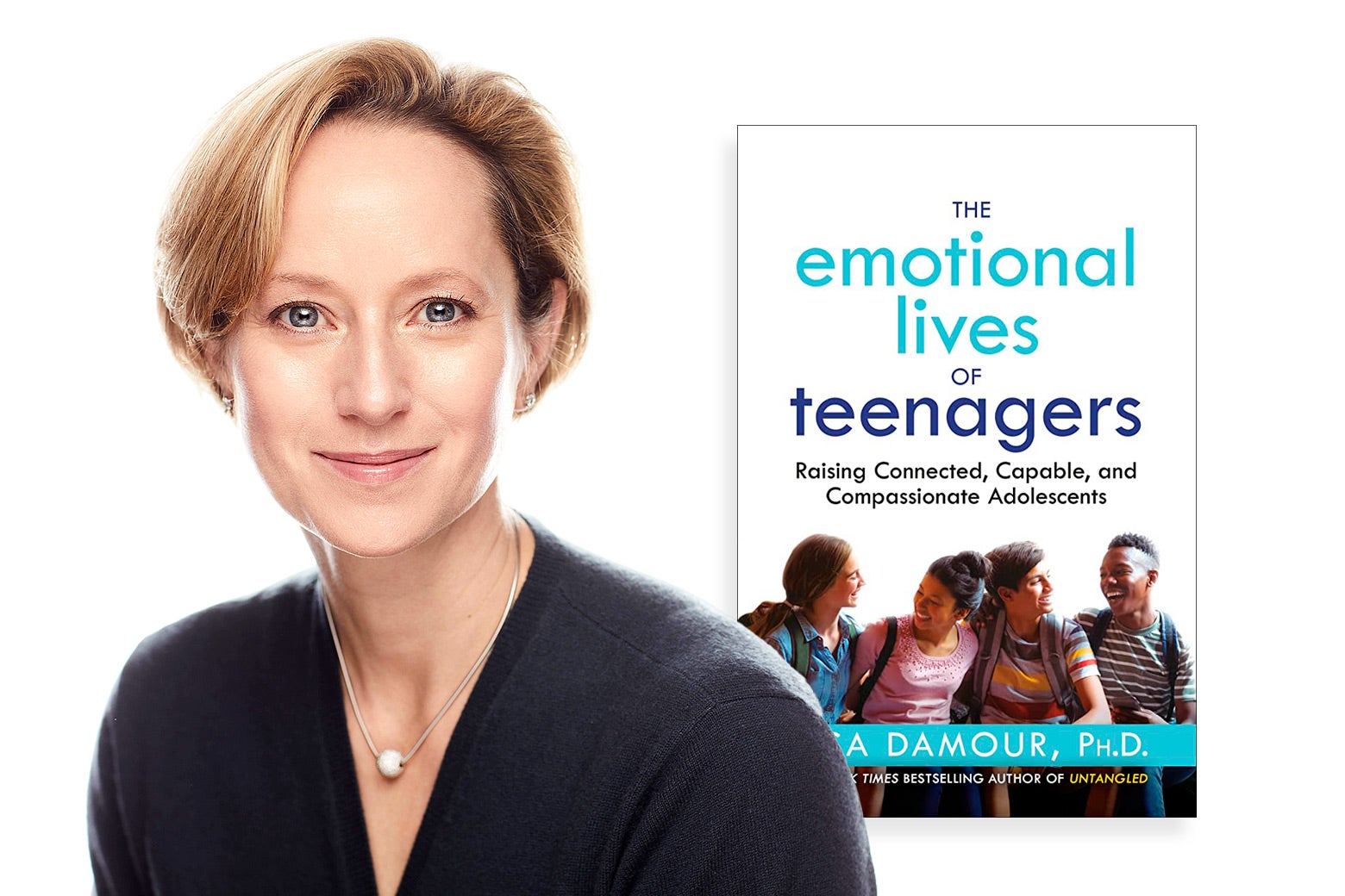 Author Lisa Damour with her new book, ‘The Emotional Lives of Teenagers’ 