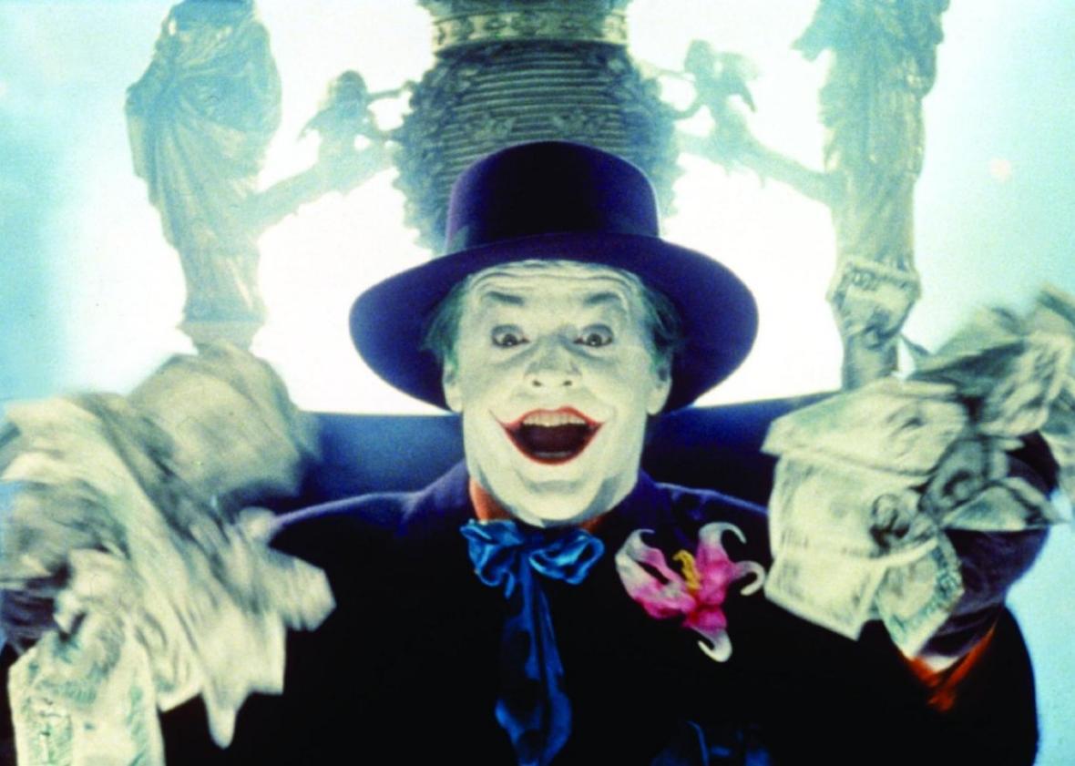 Jack Nicholson as the Joker in Batman.
