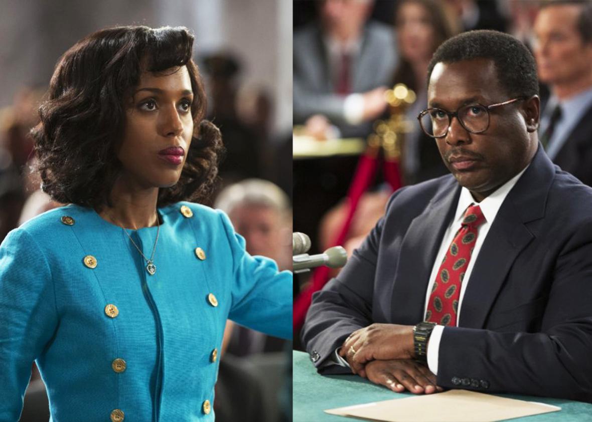 Stills of Kerry Washington and Wendell Pierce in Confirmation.