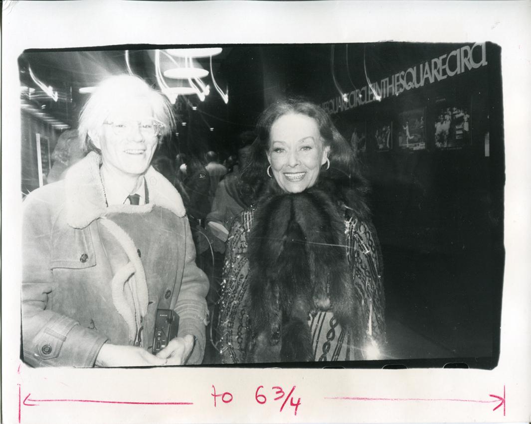 Andy Warhol and Paulette Goddard, ca. 1980