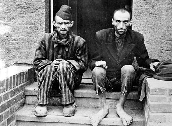 Survivors of the Dachau concentration camp