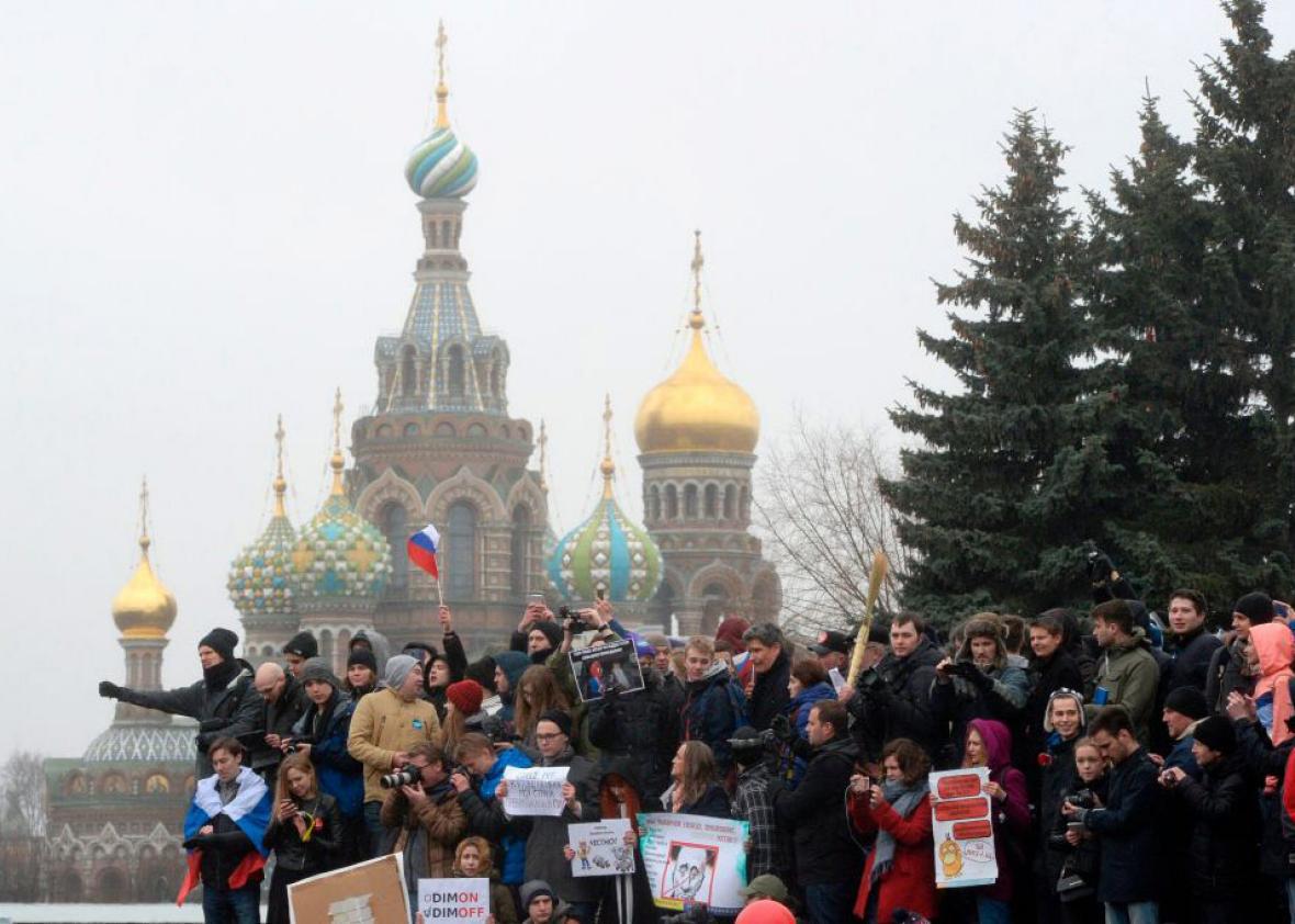 Thousands of Russians demonstrated across the country 