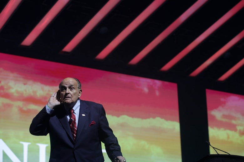 Trump Attorney Rudy Giuliani at the Turning Point USA Student Action Summit on Dec. 19, 2019.
