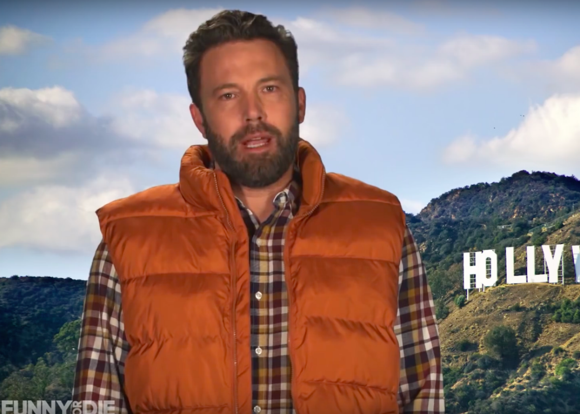 Ben Affleck urges New Hampshire to vote with his Boston accent for a