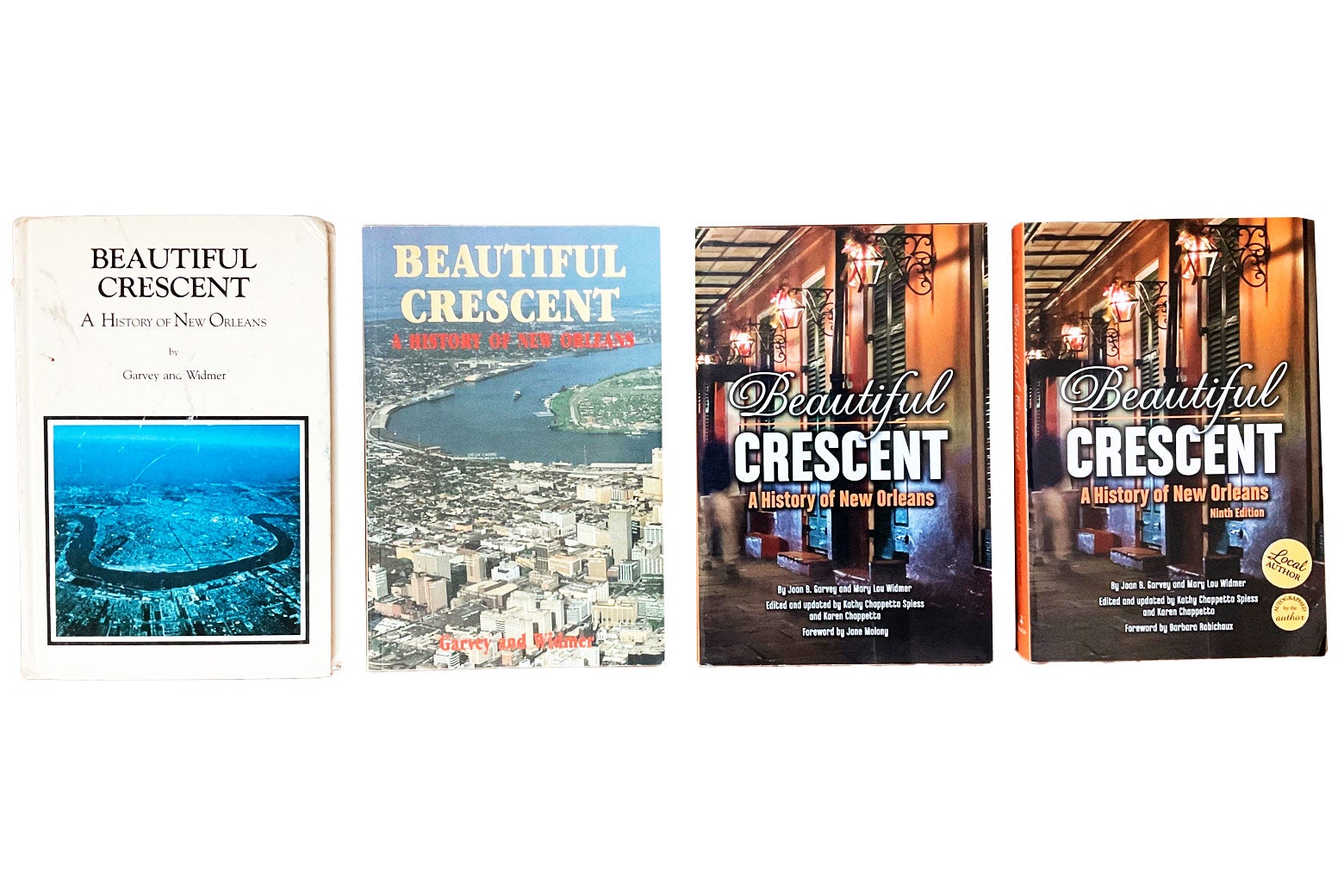 Four editions of Beautiful Crescent
