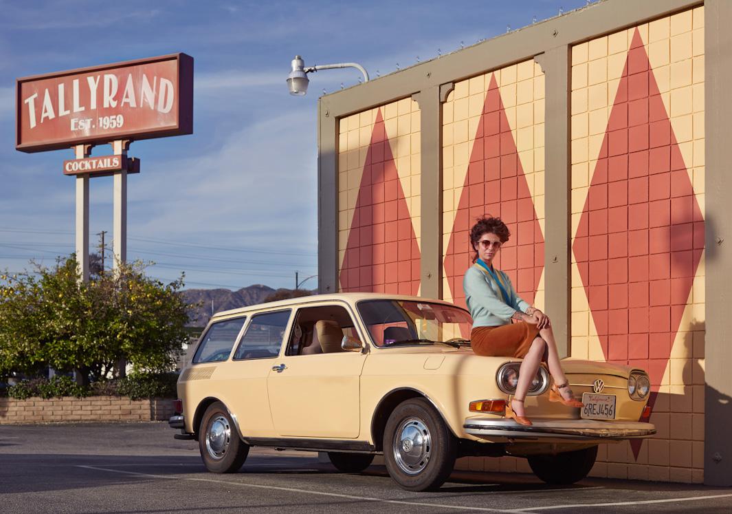 Nicole Dreyfuss and her 1971 Volkswagon 411 Squareback Burbank, California March 2014