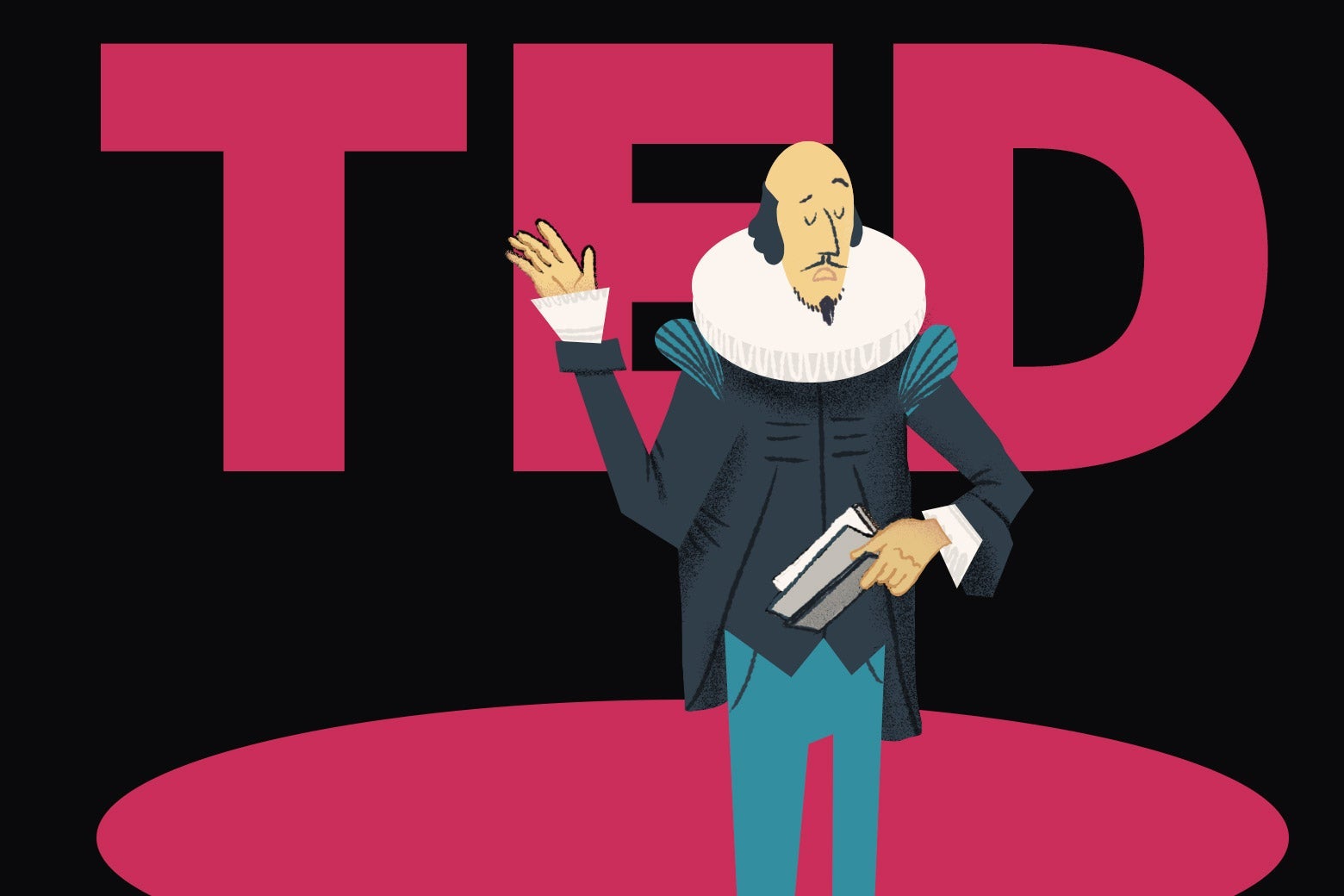 Shakespeare giving a TED Talk.