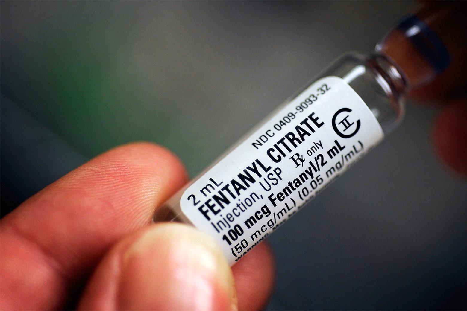 A vial of fentanyl citrate.