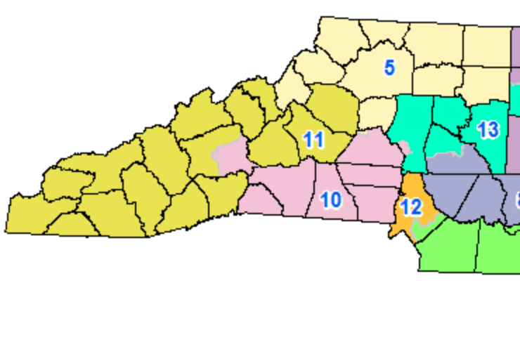 North Carolina congressional map.
