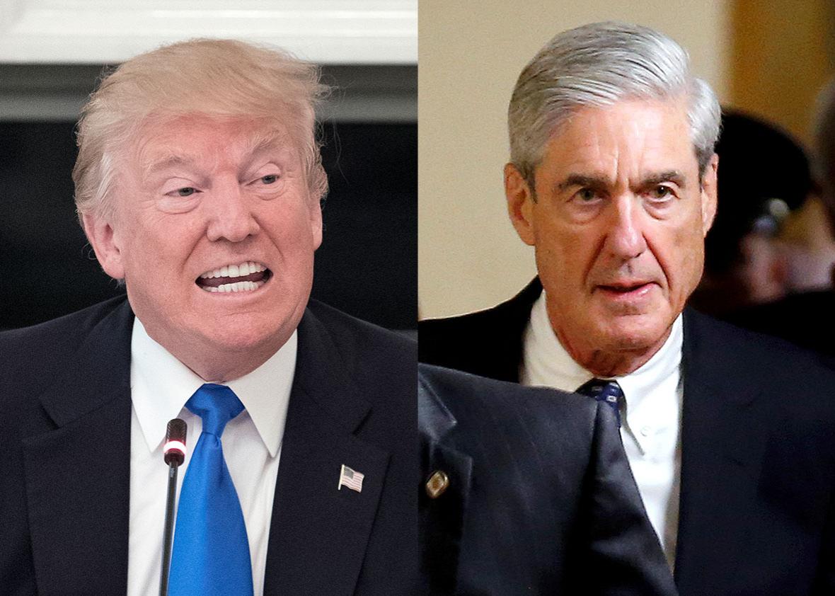 U.S. President Donald Trump and Special Counsel Robert Mueller 
