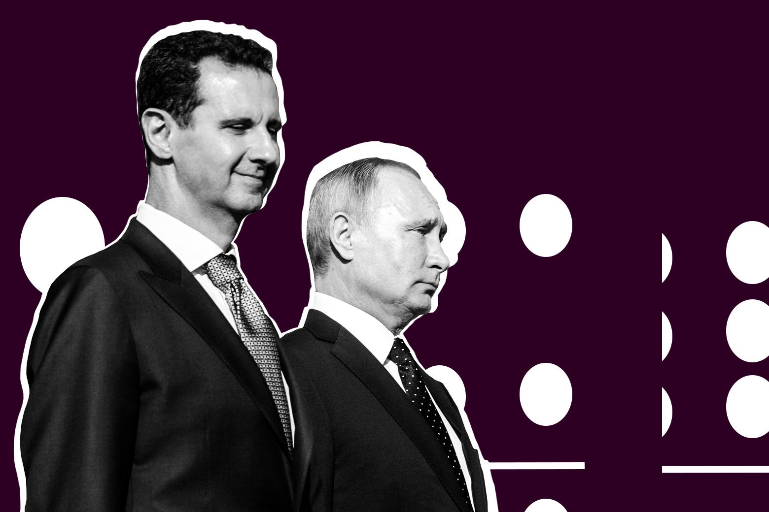Syrian President Bashar al-Assad and Russian President Vladimir Putin.