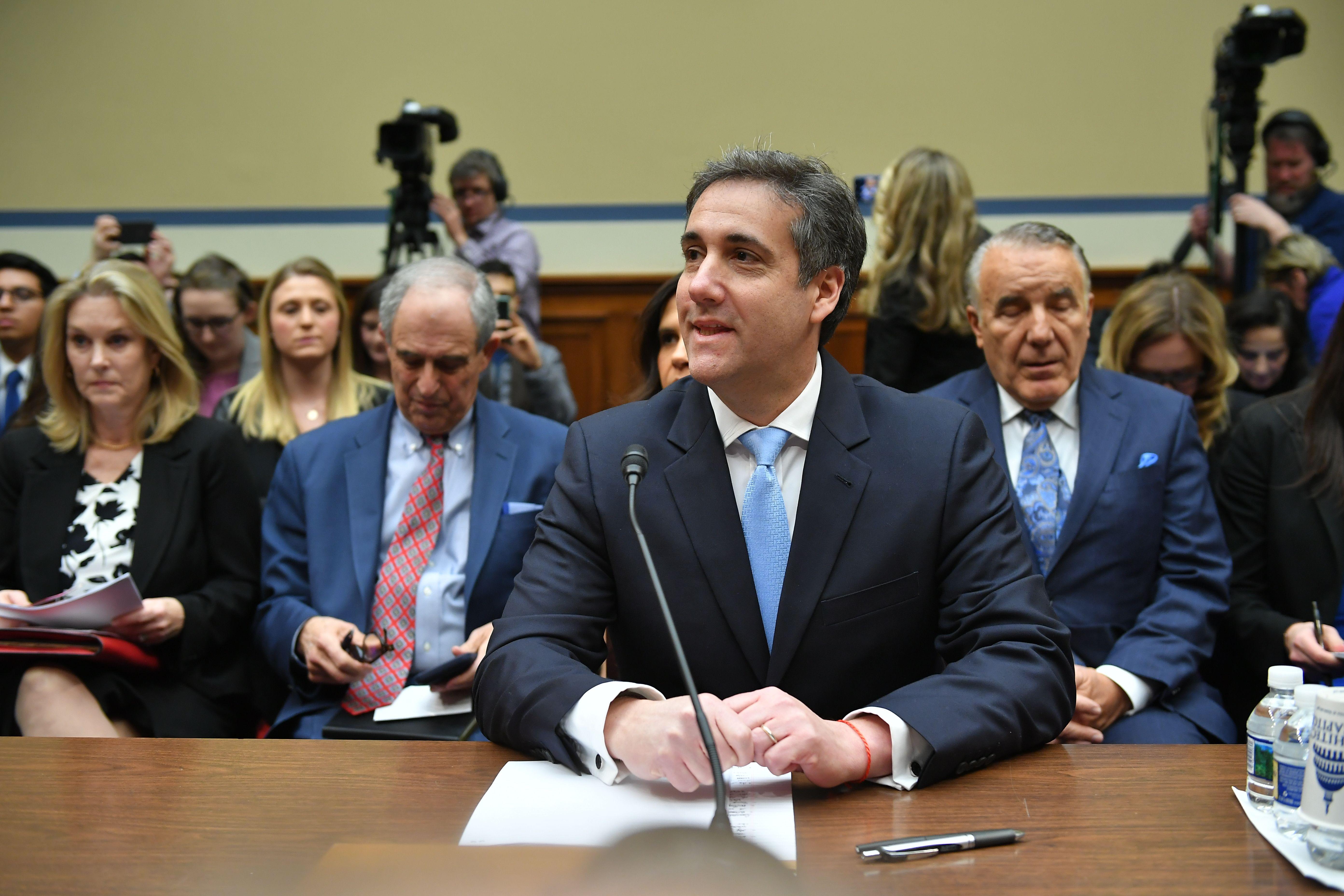 Michael Cohen testifies before the House.