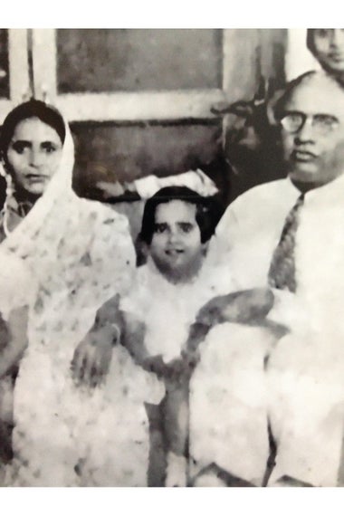 Usha Pahwa with her family.