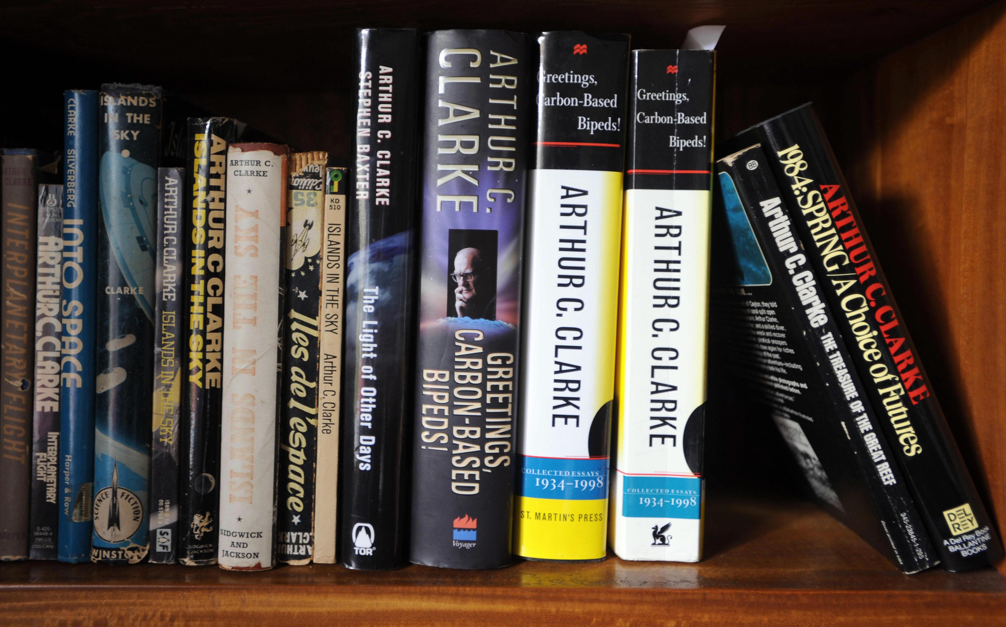 Books written by science fiction author Arthur C. Clarke