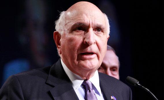 Venture capitalist Kenneth Langone speaks during the NYU Langone Medical Center celebration at the Intrepid Sea-Air-Space Museum on October 2, 2011 in New York City. 