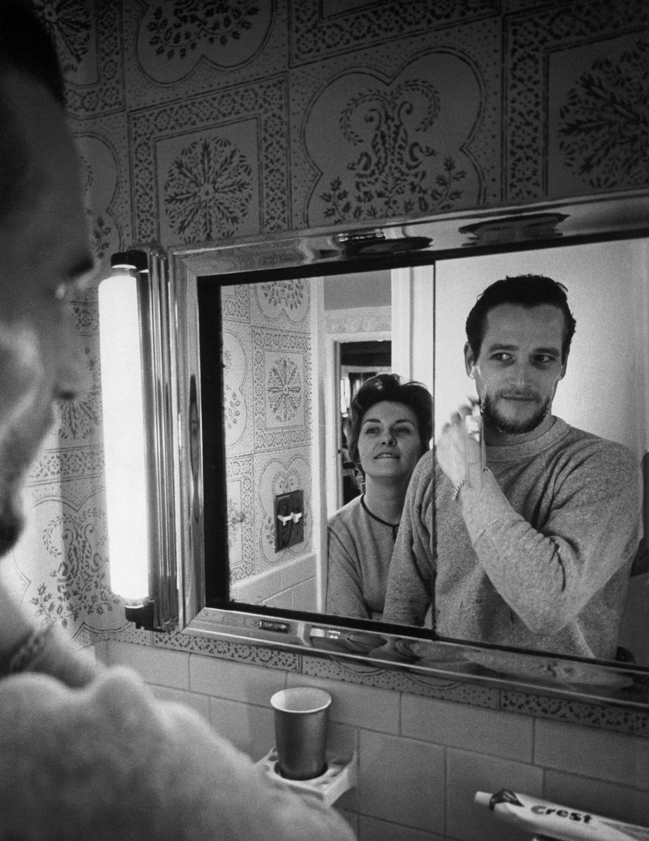 The actors Paul Newman and Joanne Woodward. 1963.