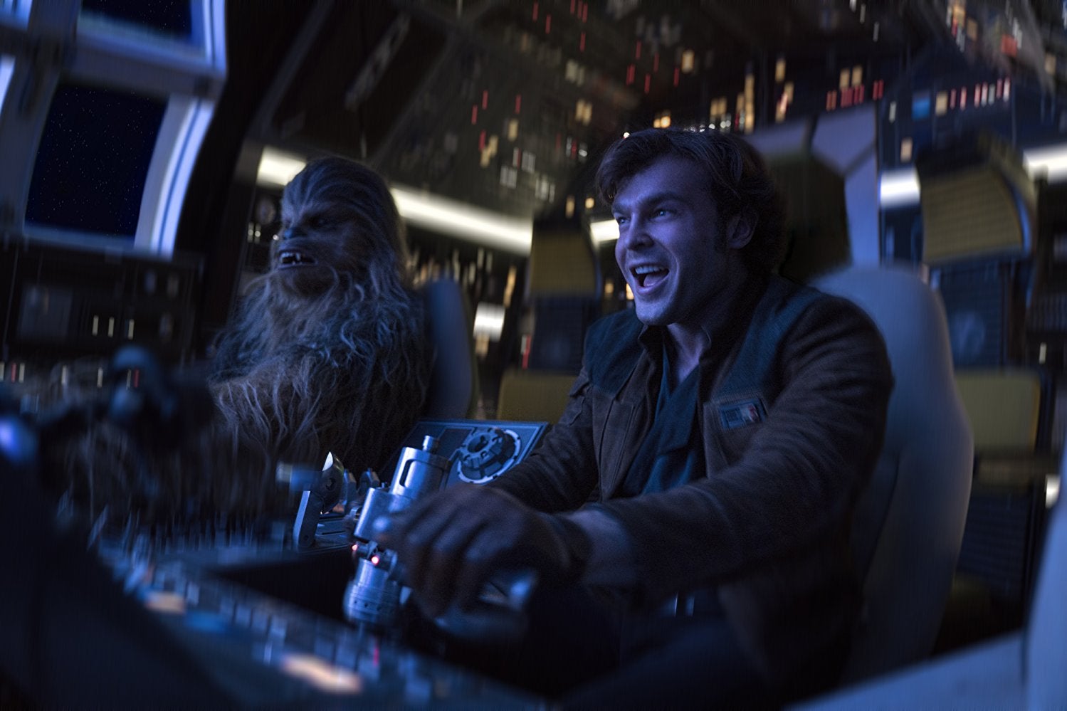 Han Solo and Chewbacca in Solo: A Star Wars Story