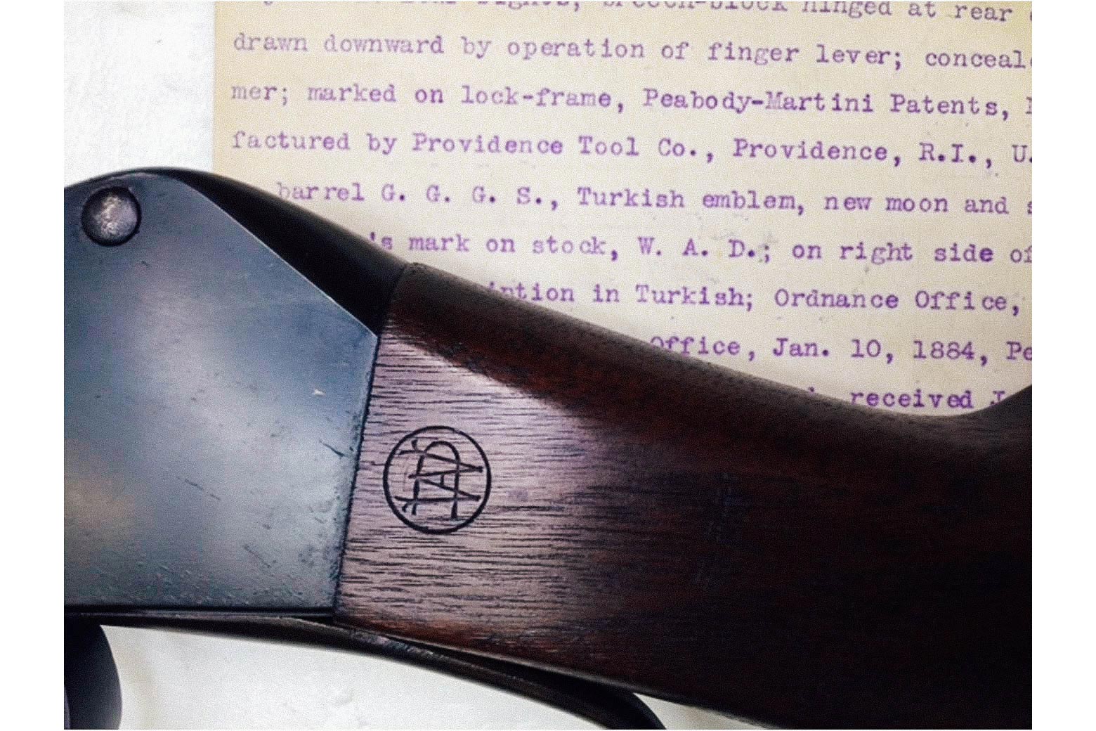 Smithsonian Museum of American History item No. 222,349: a breech-loading Peabody-Martini rifle